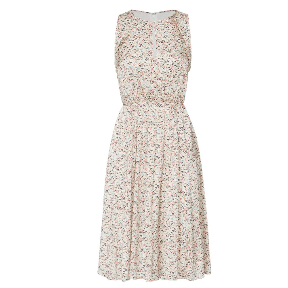 Jason Wu Cream Floral Silk Dress SIZE 10 Romantic Flowy Feminine Designer $800 - Picture 5 of 12